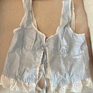 Edikted Tie Front Trim Top